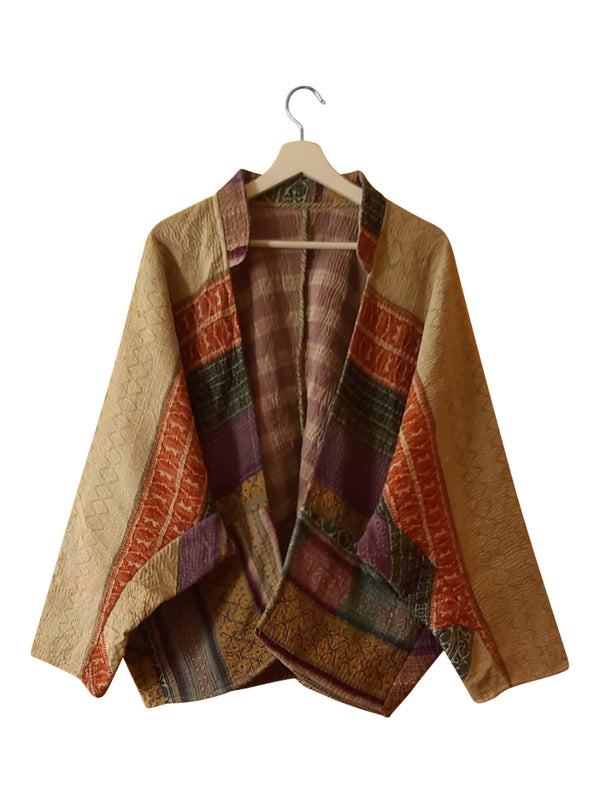 kantha vintage short jacket roshni (sonar)